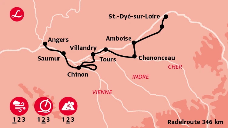 Radreise | Angers nach St. Dyé-sur-Loire